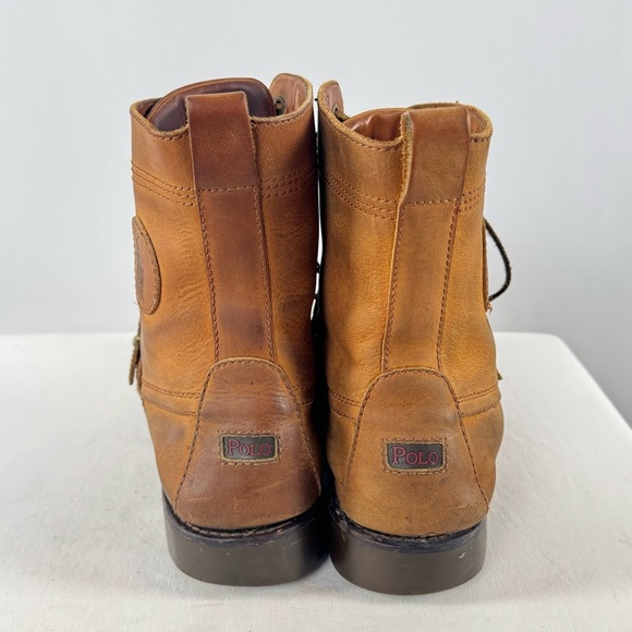 Polo Ralph Lauren Leather Buckle Ranger Boots in Brown Size‎ 10 main image 4